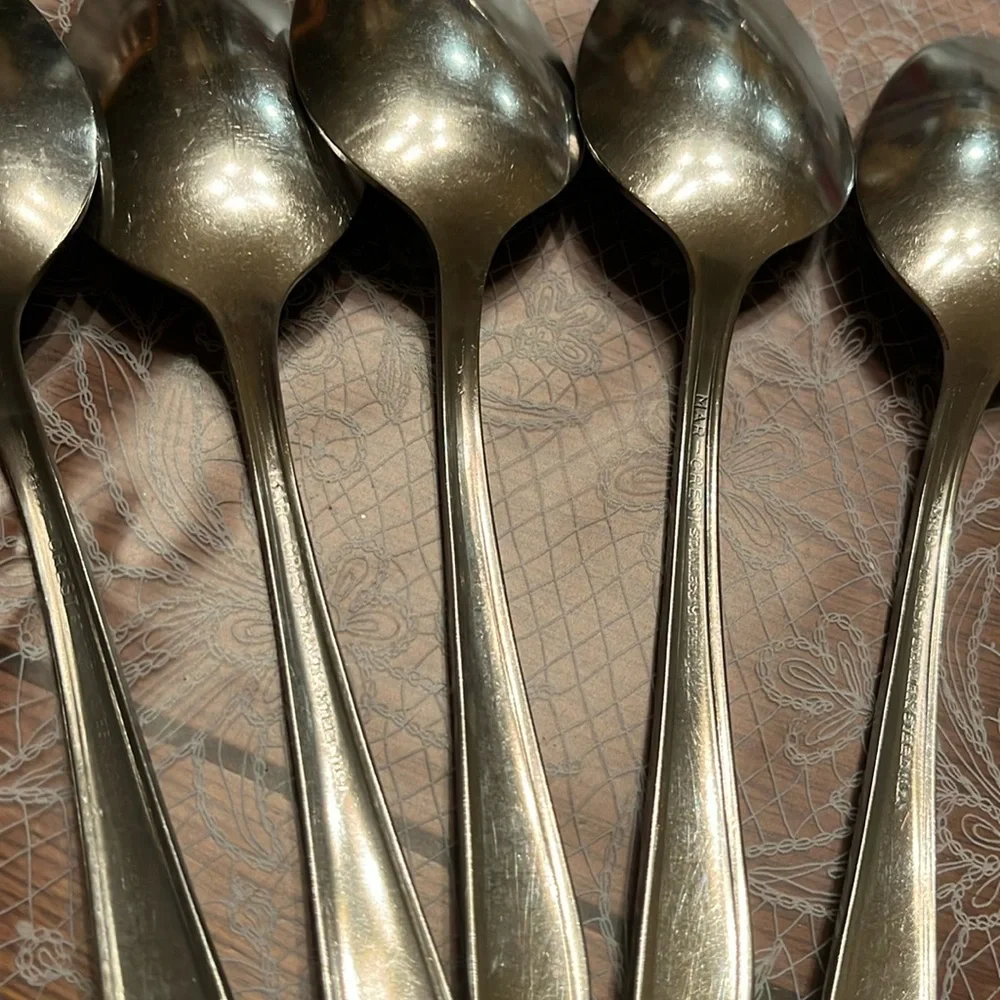 MAR-CREST 5 Citation Atomic Starburst MCM Vintage tablespoons Stainless USA